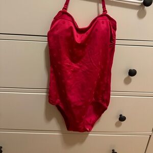 Hot pink one piece swimsuit